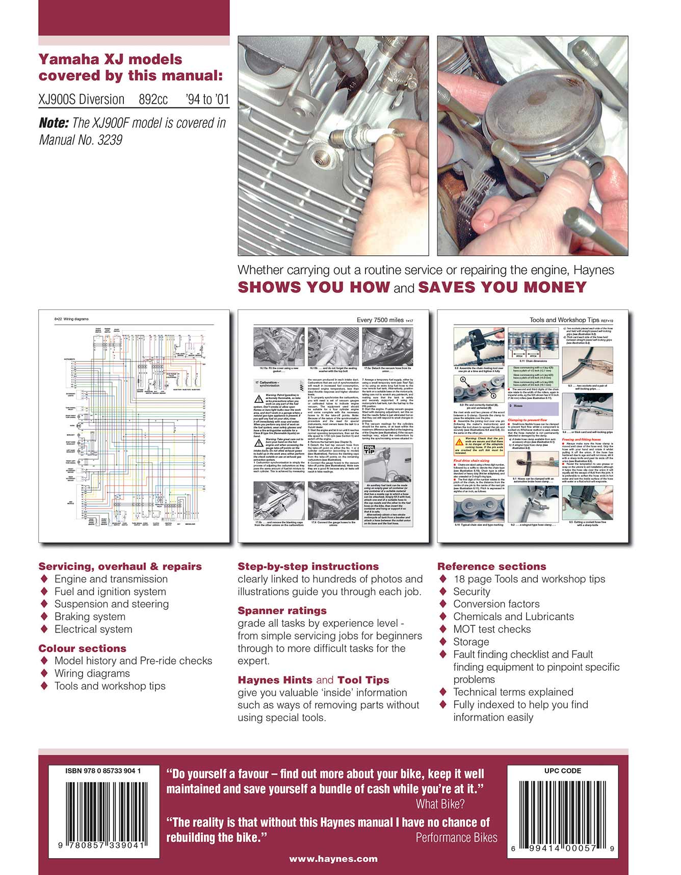 Yamaha XJ900S Diversion (1994-2001) Haynes Repair Manual - Image 2