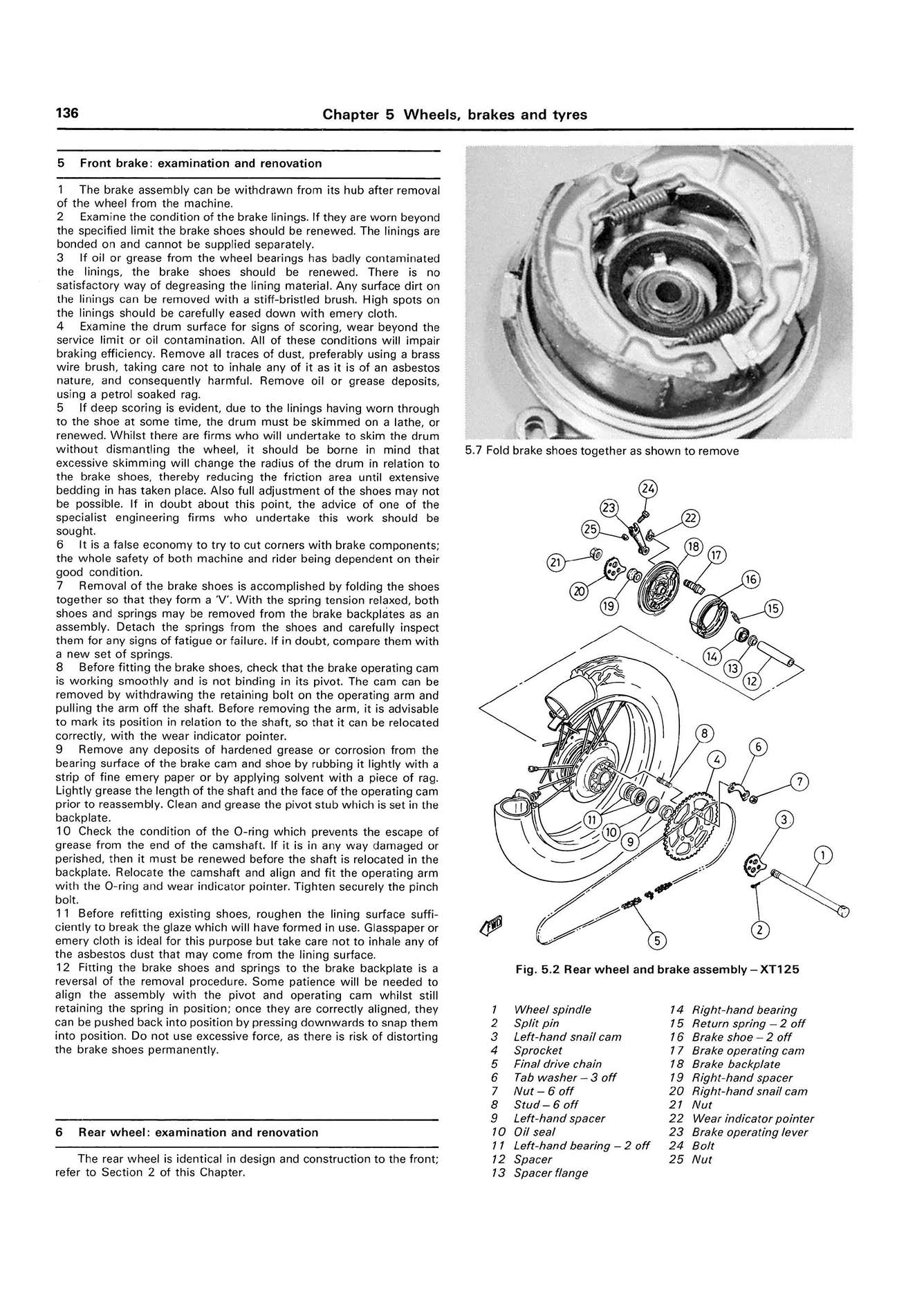 Yamaha XT & SR125 (1982-2003) Haynes Repair Manual - Image 6