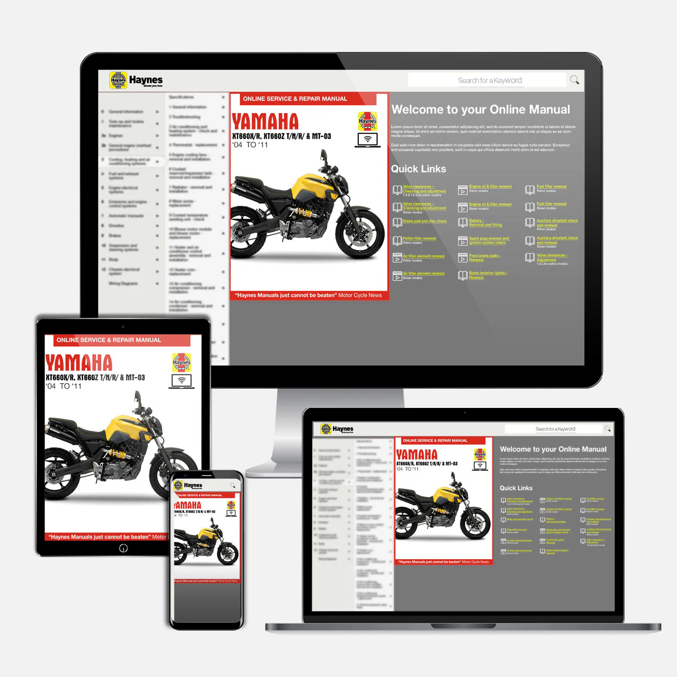 Yamaha XT660 & MT-03 (2004-2011) Haynes Repair Manual - Image 9