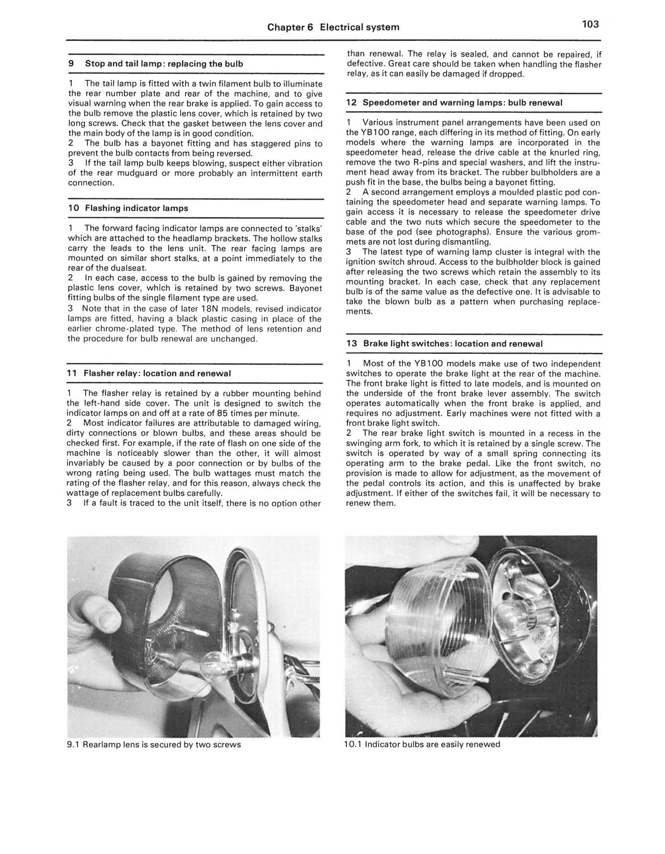 Yamaha YB100 Singles (1973-1991) Haynes Repair Manual - Image 6