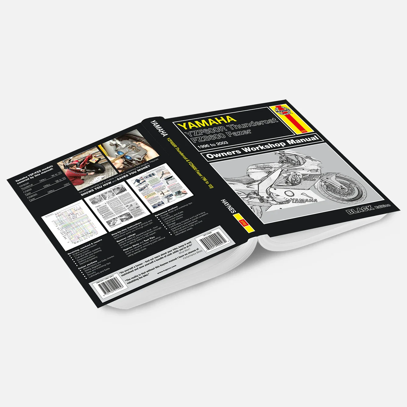 Yamaha YZF600R Thundercat & FZS600 Fazer (1996-2003) Haynes Repair Manual - Premium Hardback Edition - Image 2